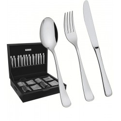 Faqueiro 101 Peças Mônaco Em Aço Inox Tramontina Com Estojo De Madeira